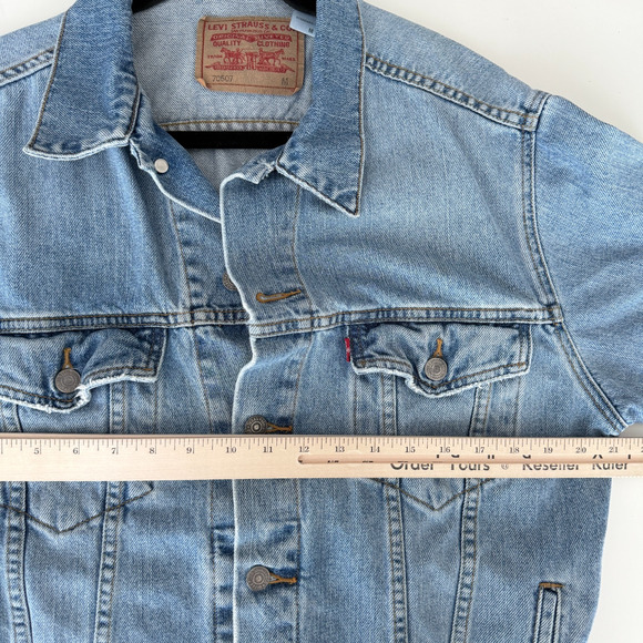 Vintage Levis Denim Trucker Jacket Medium 70507 Type 3 III Blue Jean 90s - Picture 10 of 11